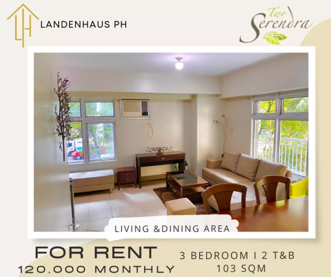 "RENT:  Two Serendra, Newly Renovated ,103 sqm 3BR Unit w/ Parking, BGC, Taguig"04