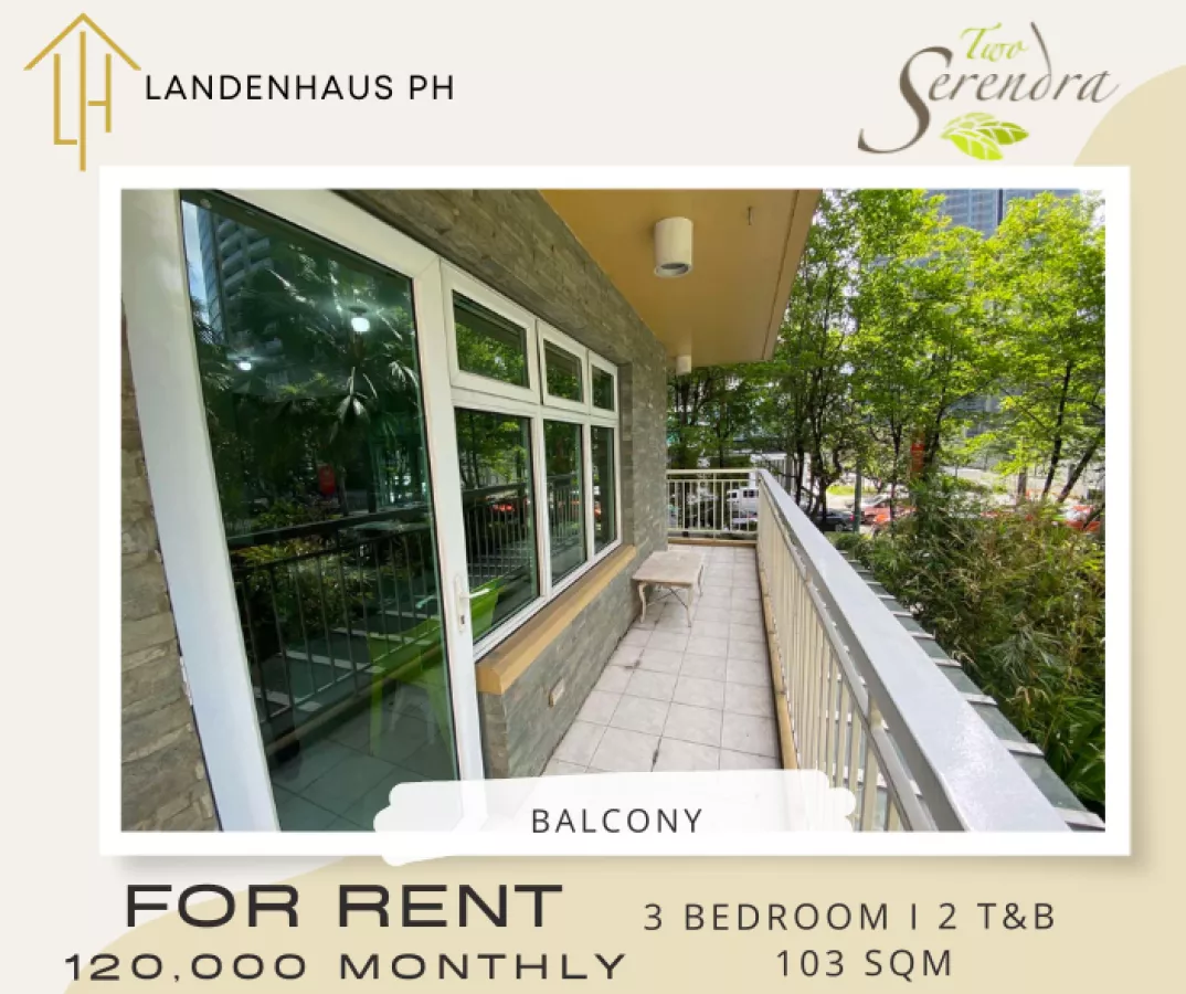 "RENT:  Two Serendra, Newly Renovated ,103 sqm 3BR Unit w/ Parking, BGC, Taguig"06