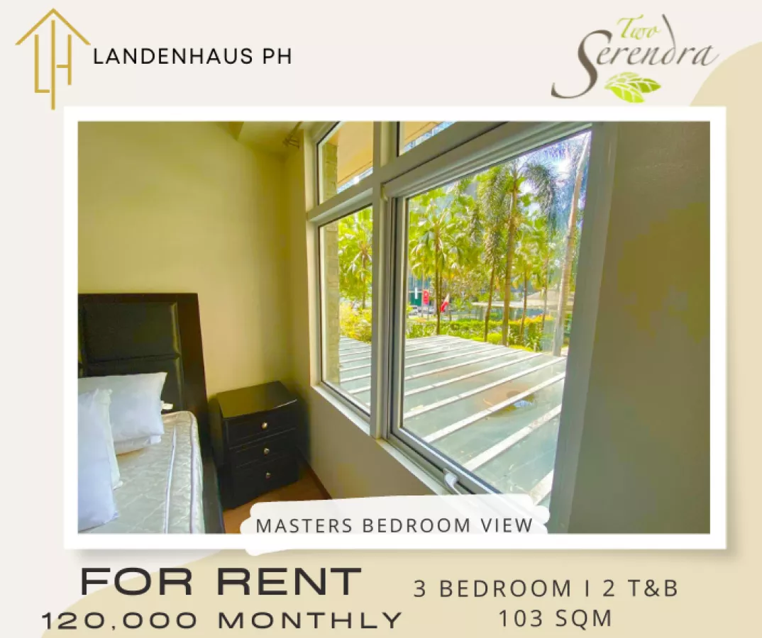 "RENT:  Two Serendra, Newly Renovated ,103 sqm 3BR Unit w/ Parking, BGC, Taguig"07