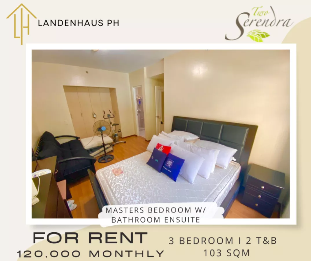 "RENT:  Two Serendra, Newly Renovated ,103 sqm 3BR Unit w/ Parking, BGC, Taguig"08