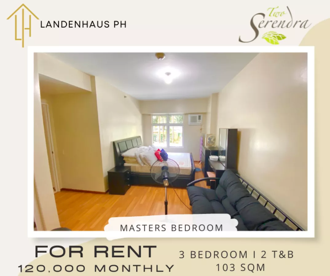 "RENT:  Two Serendra, Newly Renovated ,103 sqm 3BR Unit w/ Parking, BGC, Taguig"09