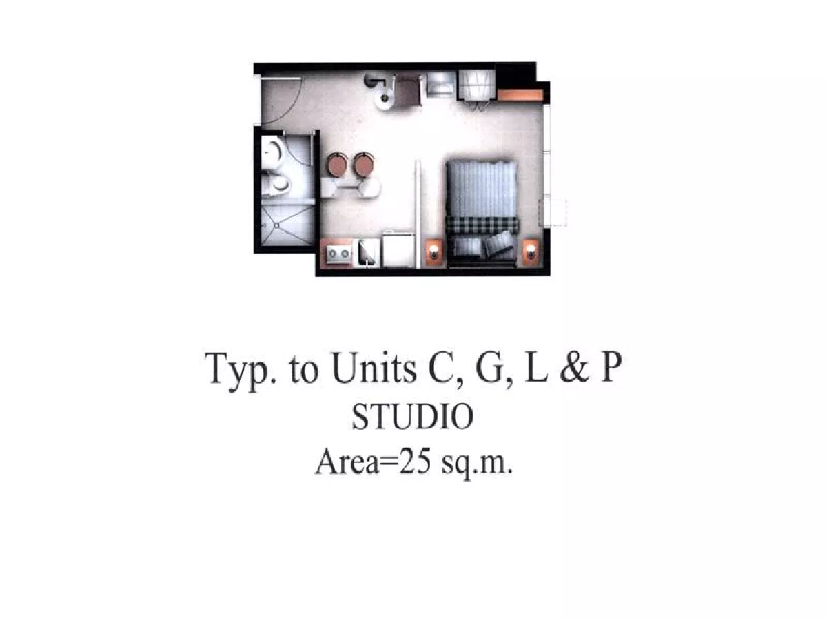 "Studio Furnished Unit for Rent in Morgan Suites Residences, Mckinley Hill Taguig City"09