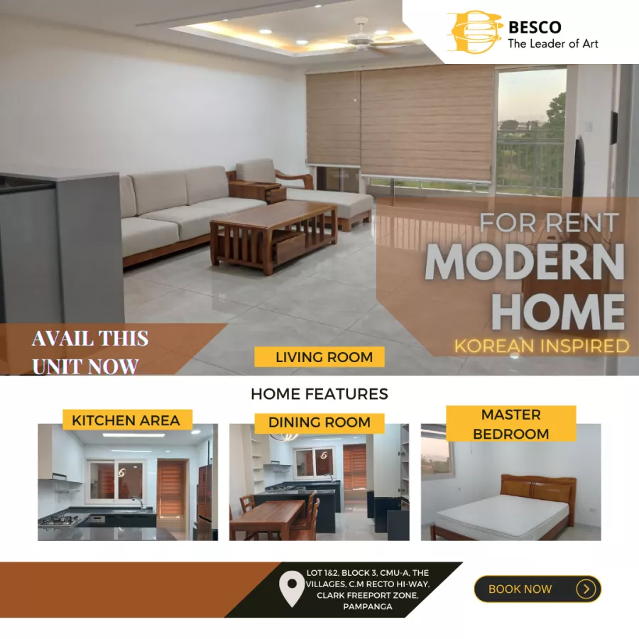 "3 Bedroom Condominium for Rent inside Clark, Mabalacat, Pampanga"01