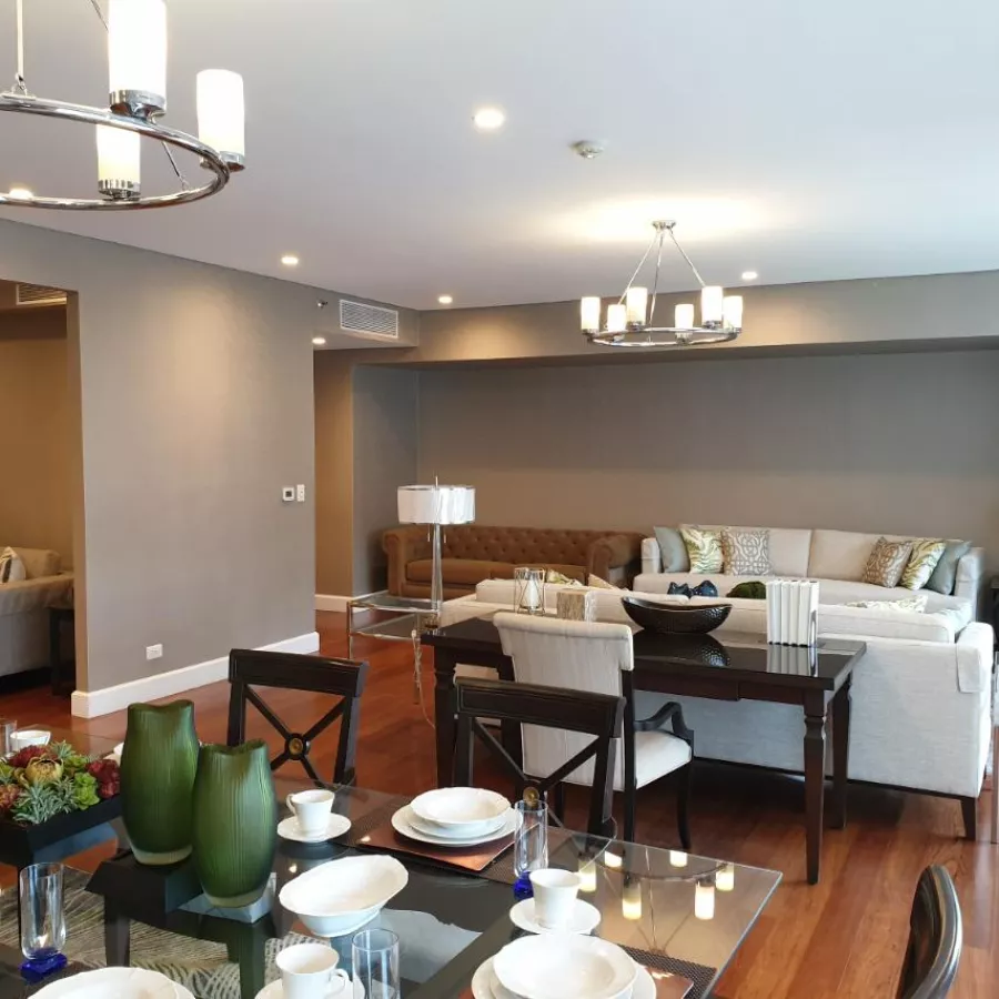 "3BR One Roxas Triangle Manila Bay: 309m2, FF, 3 Parking, P222,895/Mo. only!"08