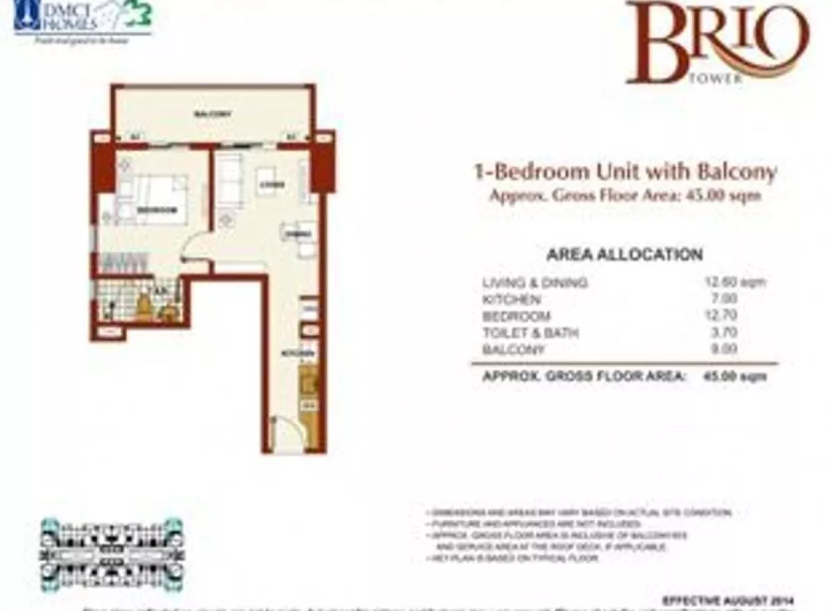 "1 Bedroom Condo Unit at Brio Tower in Guadalupe Viejo, Makati City"08