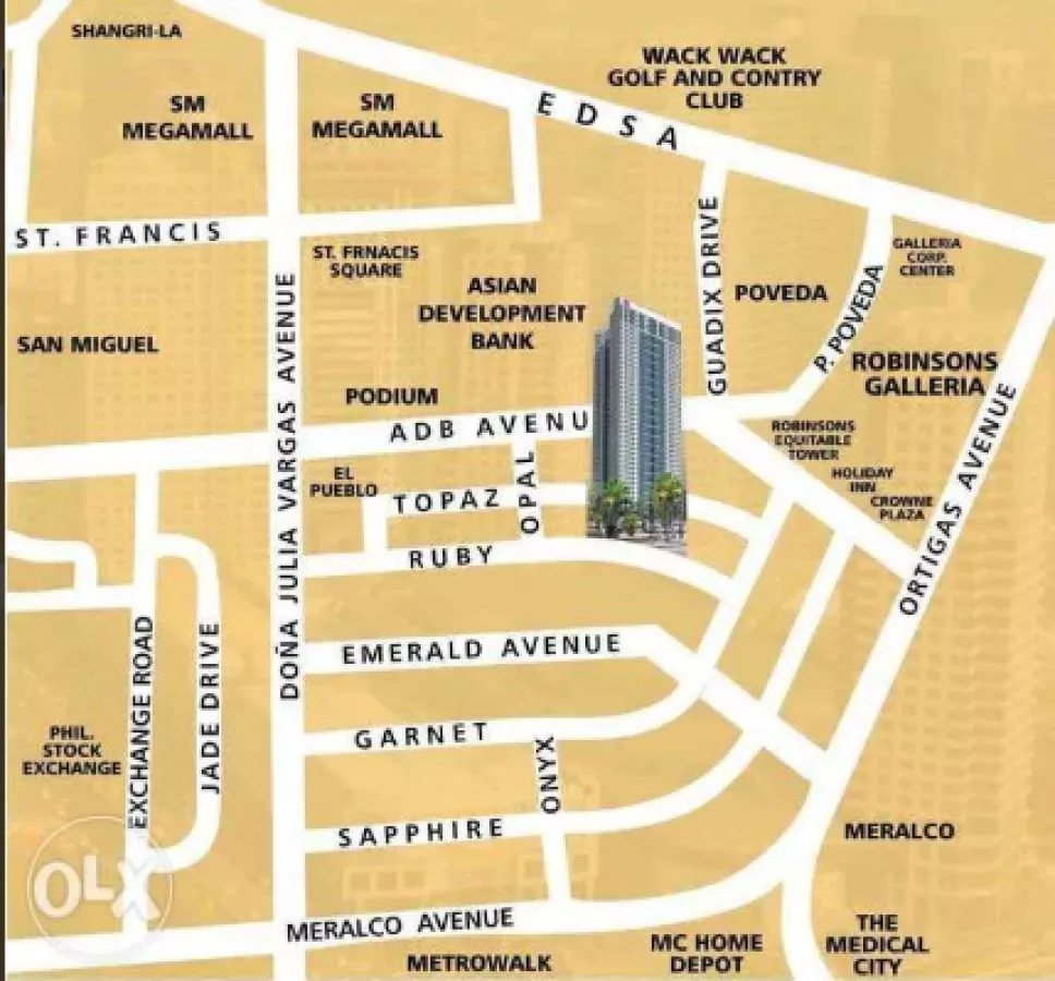 For Rent 1BR  Loft-type 40sqm Furnished P25K in East of Galleria10