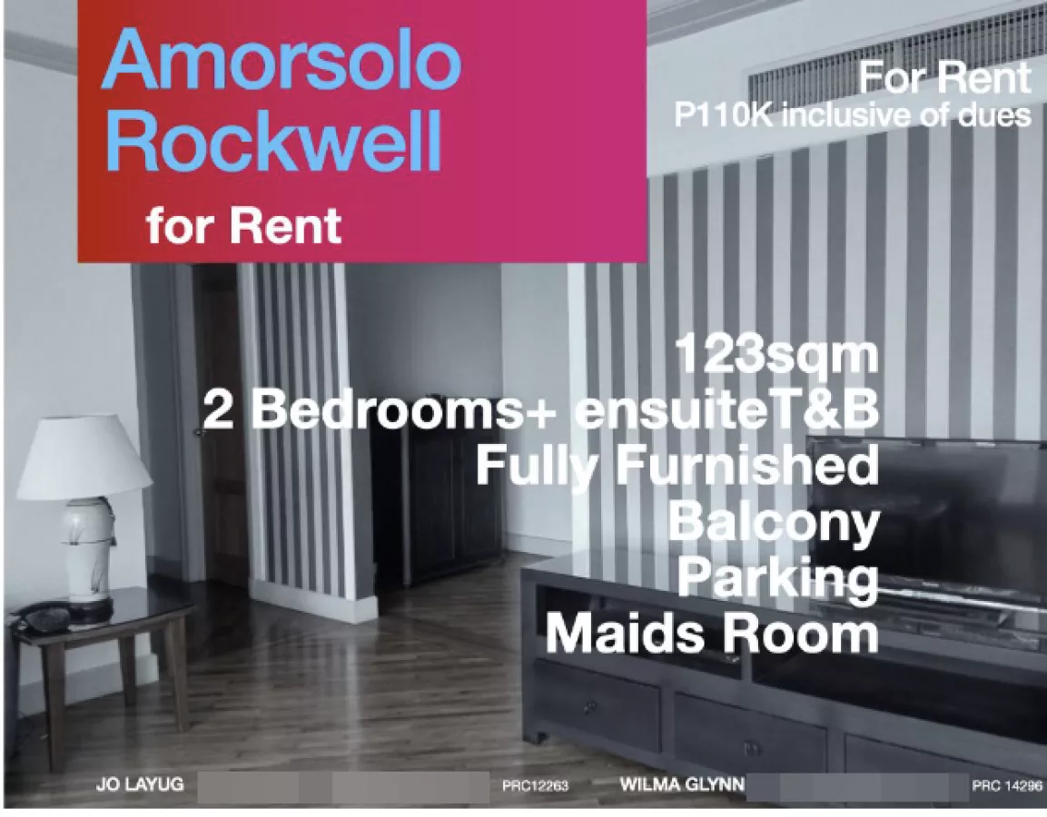 Fully Furnished 2 Bedroom Unit Amorsolo Rockwell For Rent in Makati03