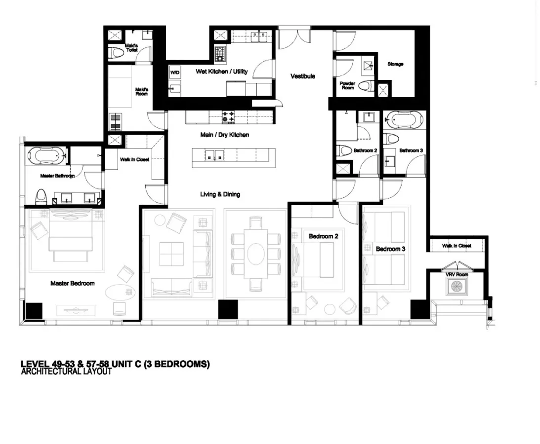 "3BR Condo for rent at Horizon Homes Shangri-La The Fort BGC, Taguig"04