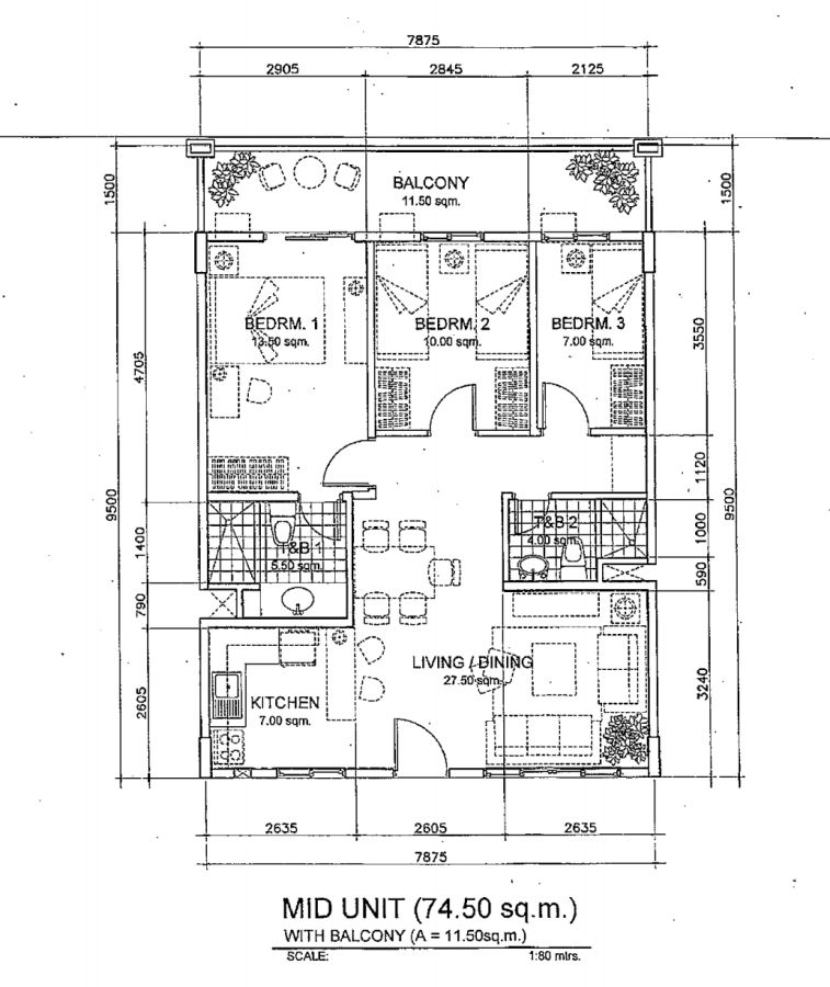 3 Bedroom Condo with Parking For Rent Riverfront Residences Pasig City06