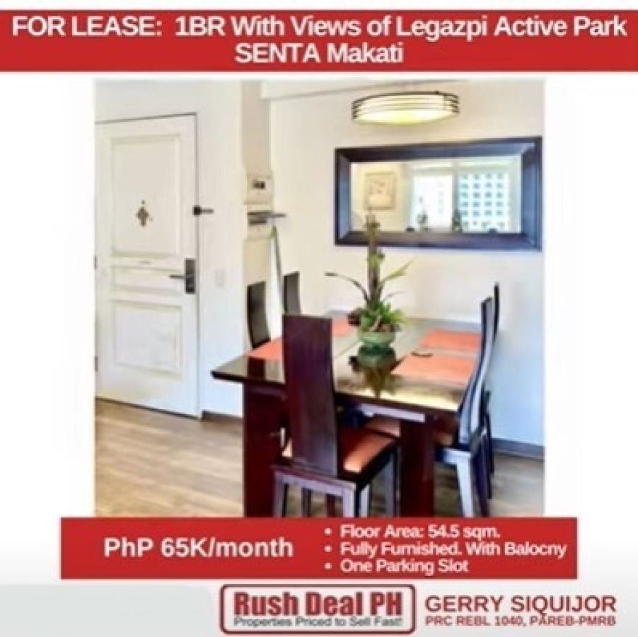 "SENTA by Alveo, 1 BR with Views of Legazpi Park."02