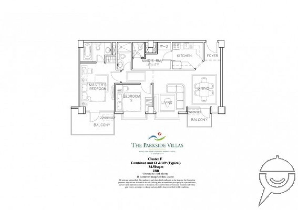 Fully furnished 2BR plus maid's room - Parkside Villas08