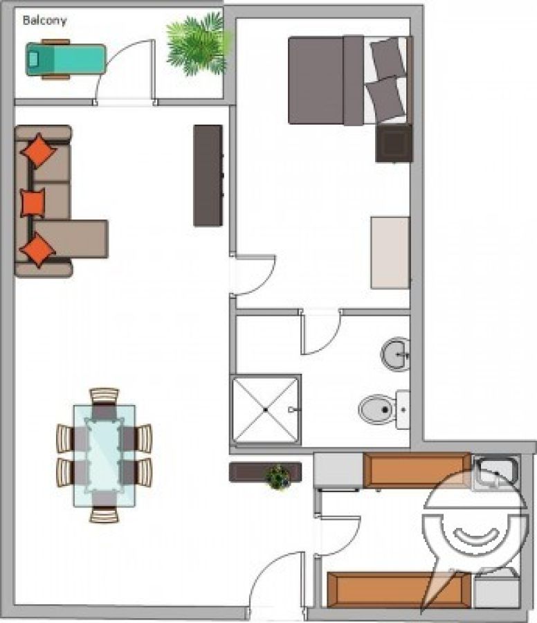 For Rent :1 Bedroom Furnished Condo unit in The Columns - Ayala06