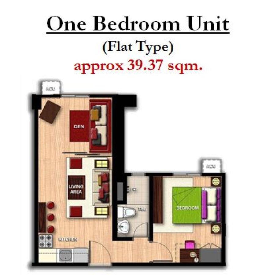 1BR unit for rent near UST at AVIDA Towers San Lazaro09