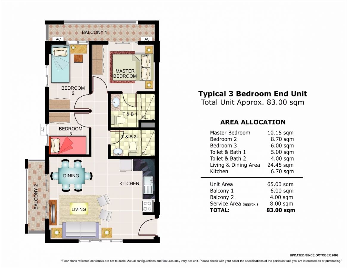 For Rent 3 bedroom Condo in Taguig Acacia Estates04