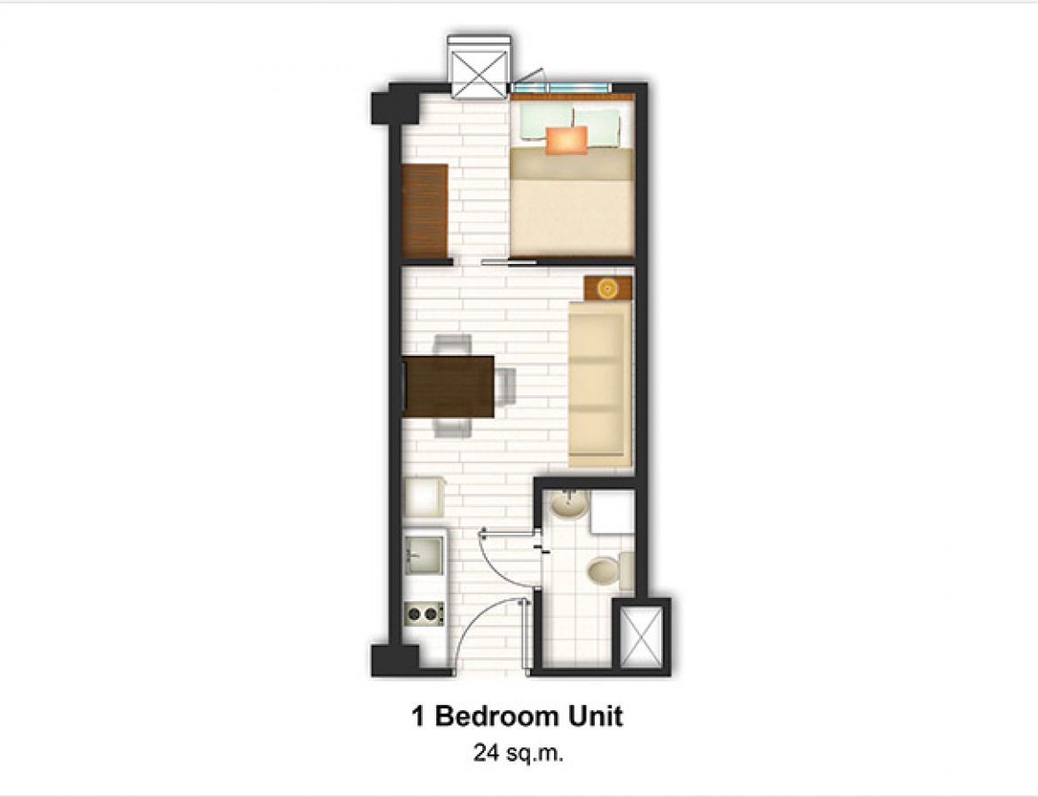 1 Bedroom - Semi furnished at SMDC Trees Residences Fairview03