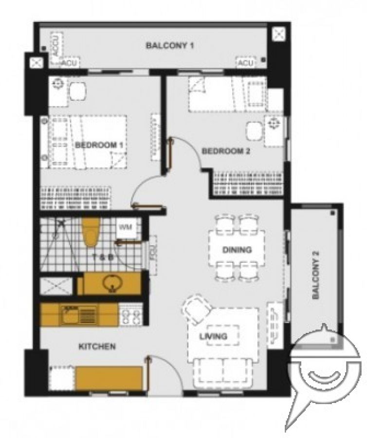 2 BR Condo with Parking & Balconies in QC near QAve EDSA Timog02