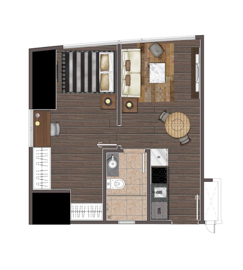 For Rent One Bedroom Furnished Condo in The Rise Makati02