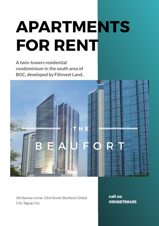 3 Bedroom 3 Bathroom Fully Furnished at The Beaufort BGC (1 Year Lease)02