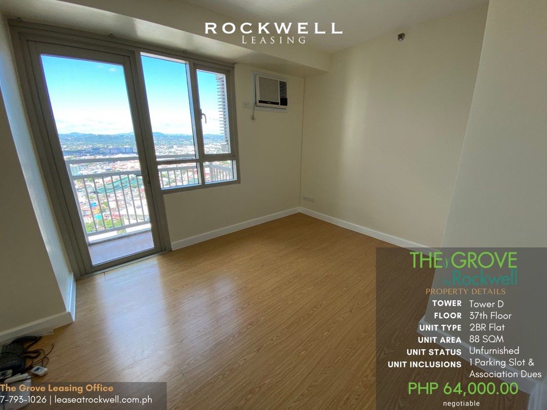 For Rent Two Bedroom Unfurnished in The Grove by Rockwell03