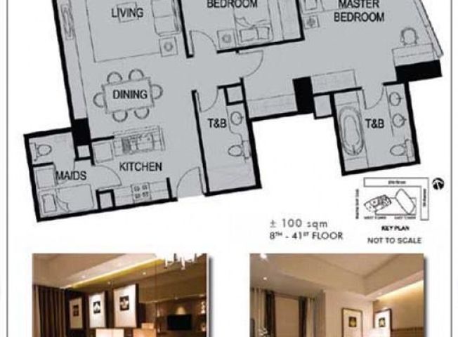 "Beautiful Interior Designed 2 Bedrooms Condominium in The Beaufort Luxury, Taguig City"09