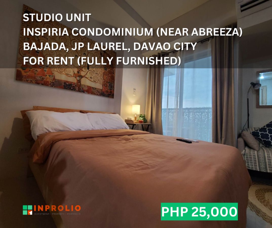 "Studio Unit Inspiria Condominium (Near Abreeza) Bajada, JP Laurel, Davao City"04