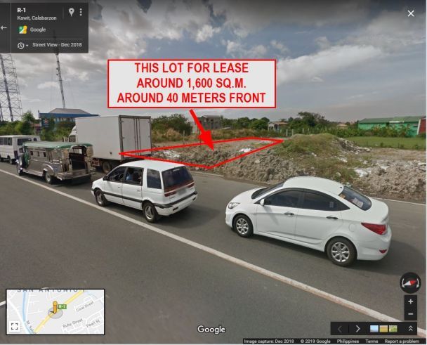 FOR LEASE 1600sqm Commercial Lot Antero Soriano Hwy Noveleta Cavite R103