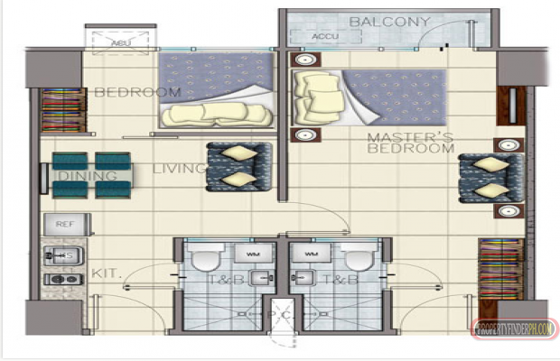 For Rent: 2BR 2TB with 50mbps Wifi at Grass Residences01