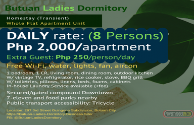 DAILY Rent of Whole Unit for Large Groups @ Butuan Ladies Dormitory /02