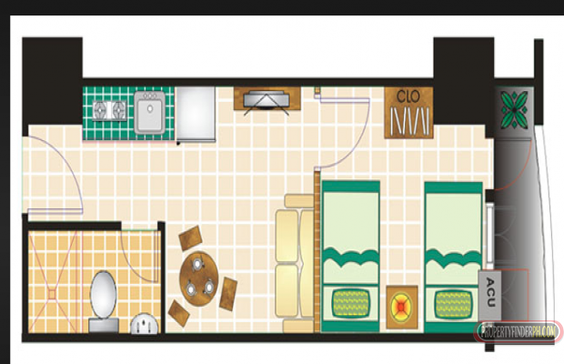FOR RENT Furnished studio unit near De La Salle Taft and St. Scholasti03