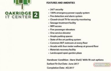 Retail and Office Space for rent at Oakridge IT center 202