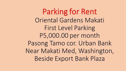 Parking For Rent at Oriental Gardens Makati02
