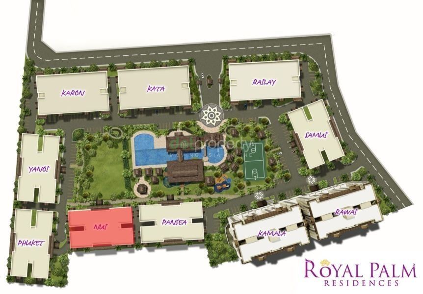 3 Bedroom Bare with Parking For Rent Royal Palm Residences Acacia Esta04