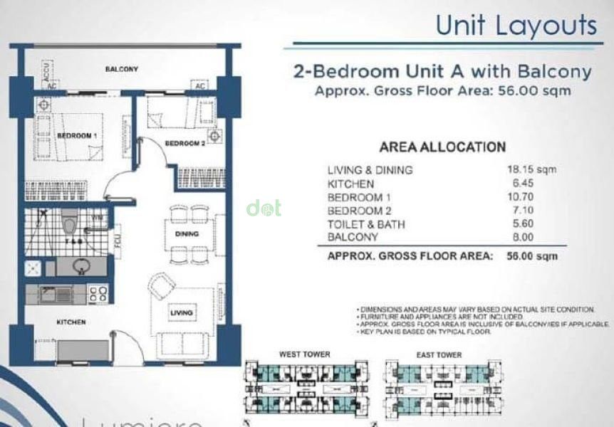 Affordable 2 Bedroom Bare For Rent in Lumiere Residences Pasig City.03