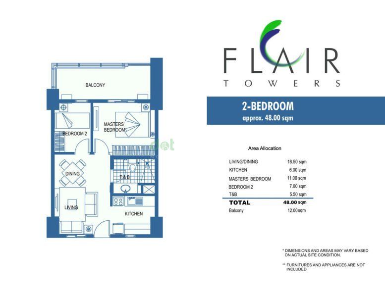 For Rent 2 Bedroom Bare with balcony in Flair Towers Mandaluyong..03