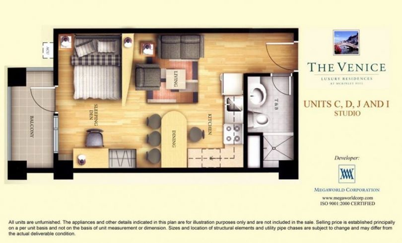 For Rent Studio Bare Unit at Venice Luxury Residences Mckinley Hill Ta04