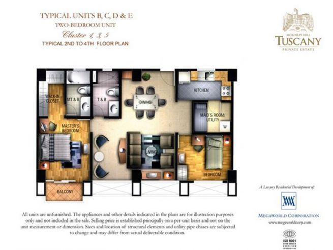 Tuscany Private Estate Two Bedroom Unit for Rent | Fort Bonifacio Mcki04