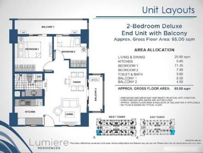 Corner 2BR Unfurnished Unit with Balcony for Rent in Lumiere Residence03