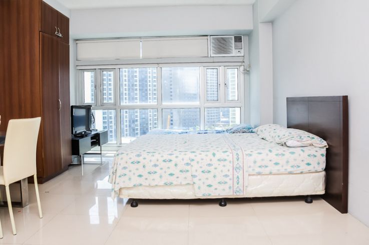 "Studio, Fully-furnished condo unit for rent in Greenbelt Chancellor -"01