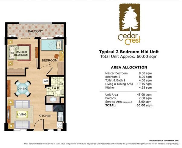Affordable 2 Bedroom with Parking For Rent Cedar Crest Acacia04