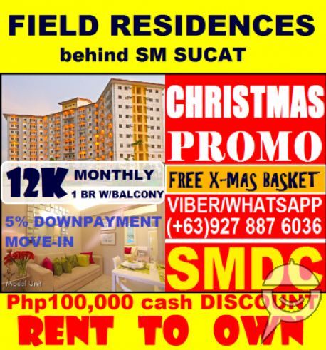 Field Residences by SMDC Ready for Occupancy 5% downpayment MOVE-IN01