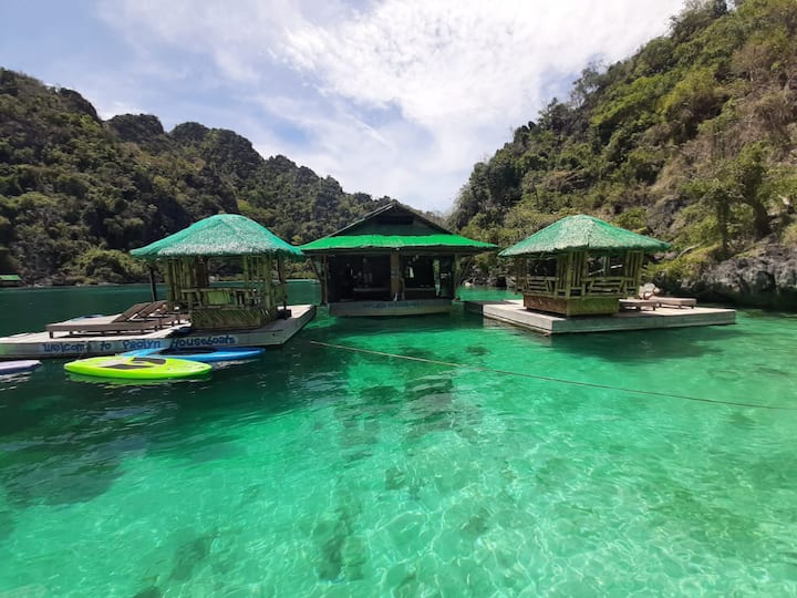 "Coron, Palawan、フィリピンのハウスボート"04