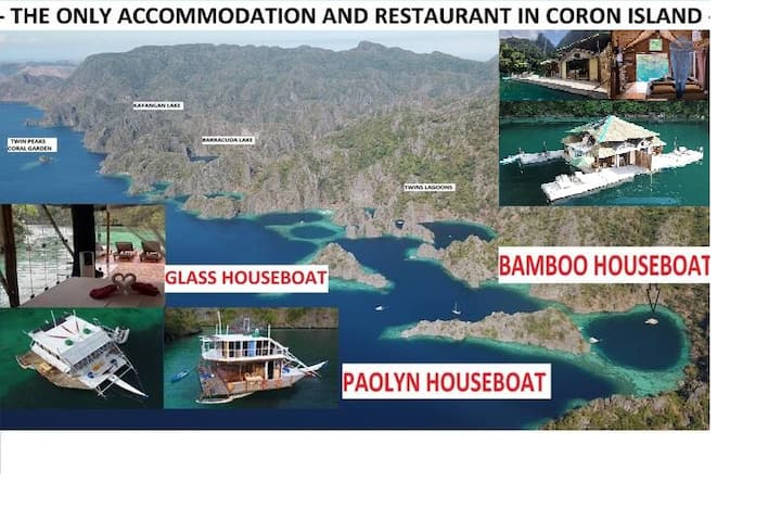"Coron, Palawan、フィリピンのハウスボートの個室"02