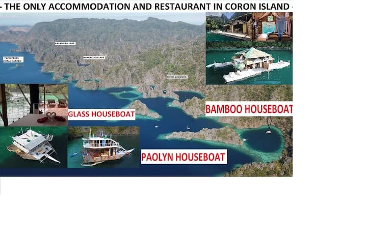 "Coron, Palawan、フィリピンのハウスボートの個室"02